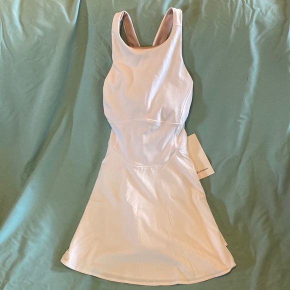 lululemon athletica Dresses & Skirts - Lululemon White Court Crush Tennis Dress size 4 NWT